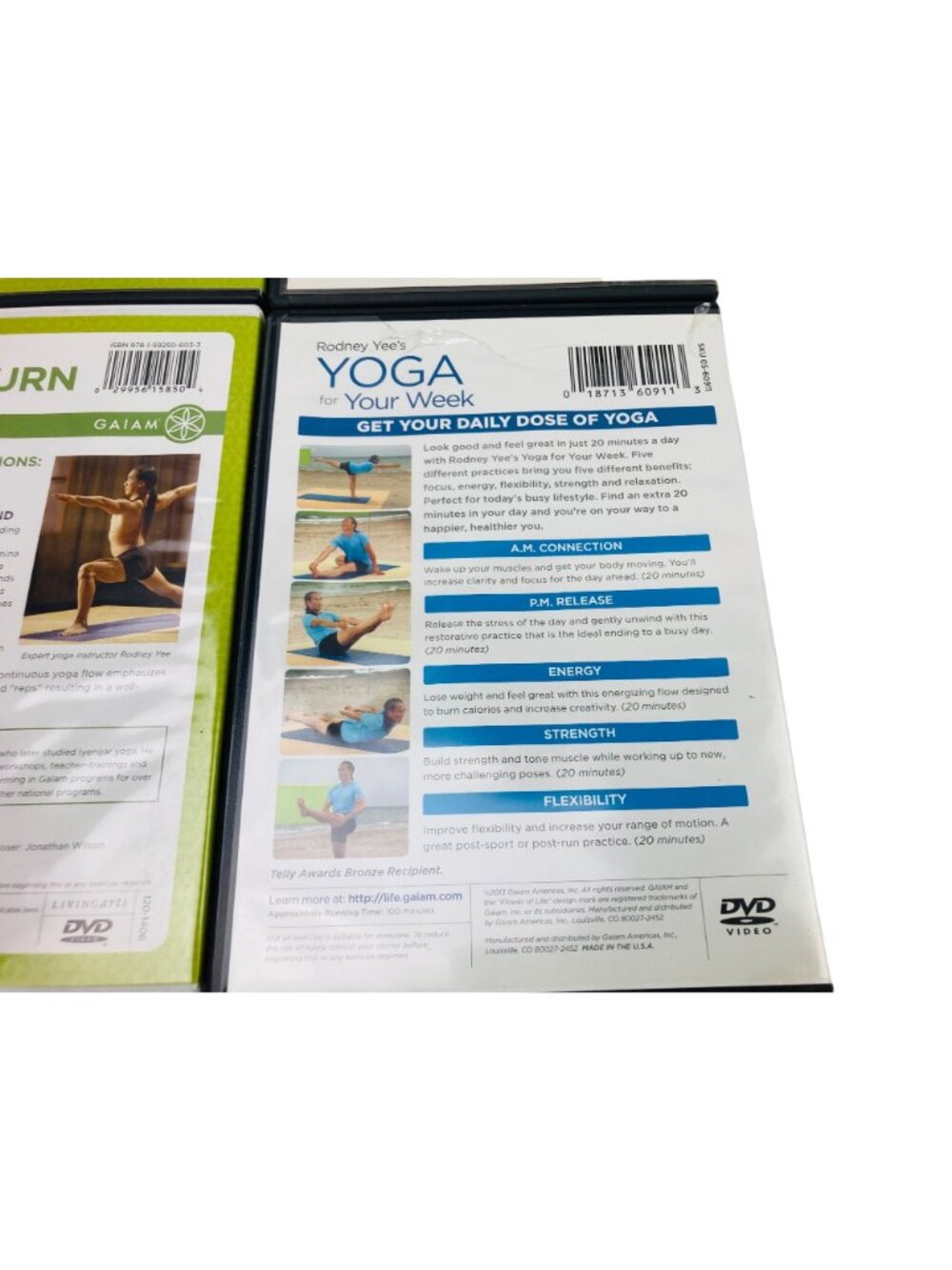 Rodney Yee Yoga DVD Lot of 4 Power Yoga, Burn, For Your Week, AM & PM Yoga - Picture 9 of 10